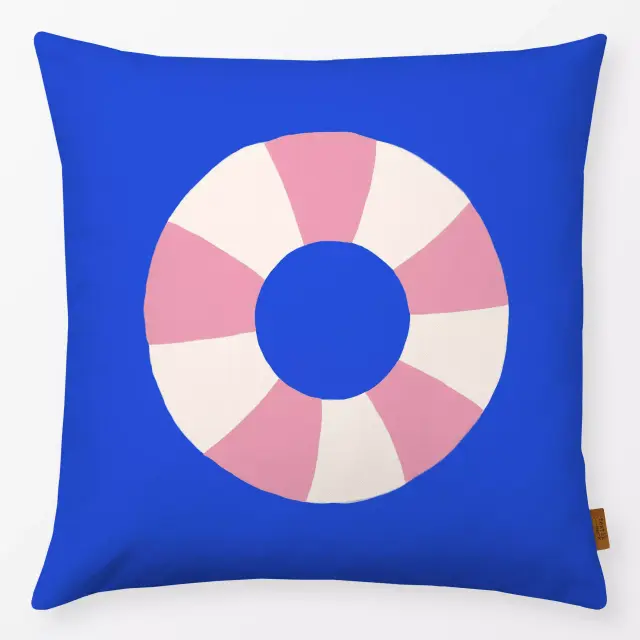 Kissen Schwimmring Blau Rosa