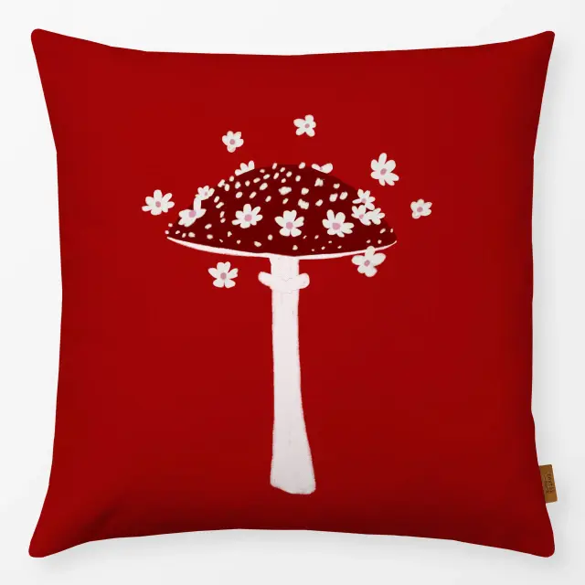 Kissen Fliegenpilz Blumen Rot
