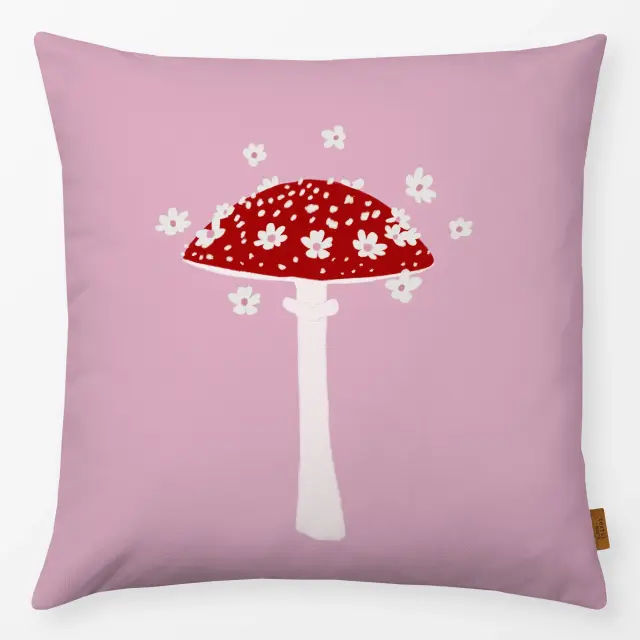 Kissen Fliegenpilz Blumen Rosa