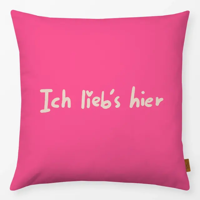 Kissen Liebs hier pink