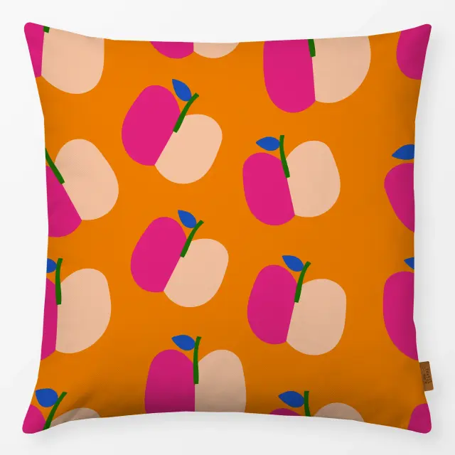 Kissen Apple Pattern Orange
