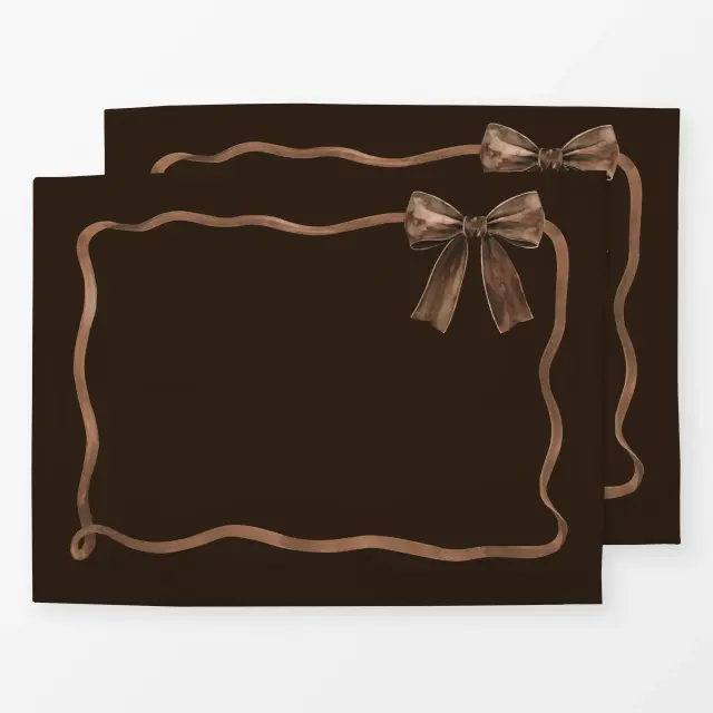 Tischset Große Schleife mocha braun