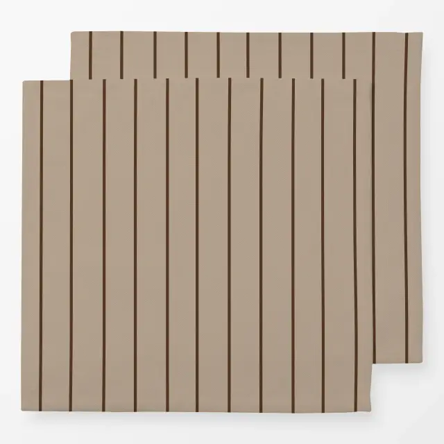 Servietten Winter Nadelstreifen beige braun