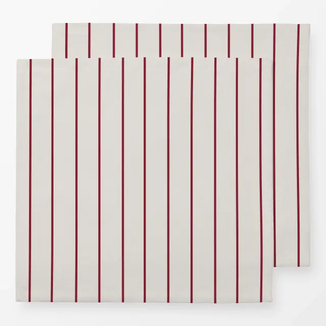 Servietten Winter Nadelstreifen hellbeige offwhite