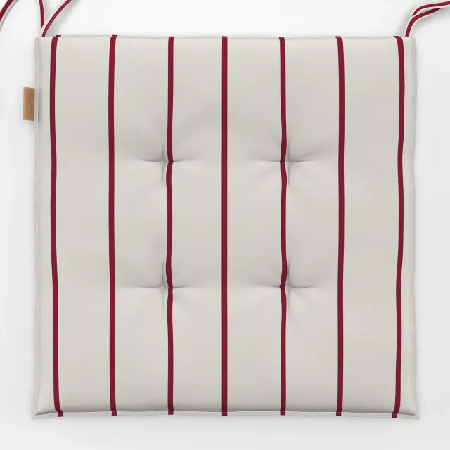 Sitzkissen Winter Nadelstreifen hellbeige offwhite