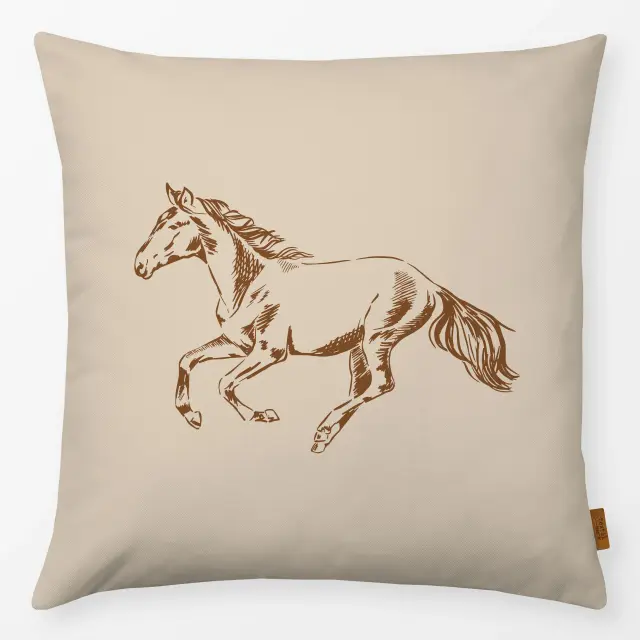 Kissen Wildpferd creme beige