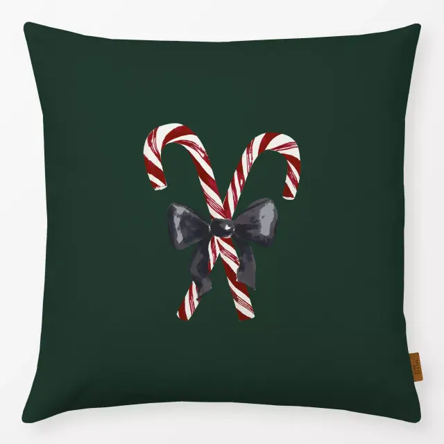 Kissen Zuckerstangen tannengrün