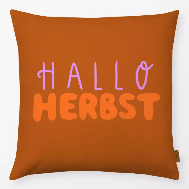 Kissen Hallo Herbst orange