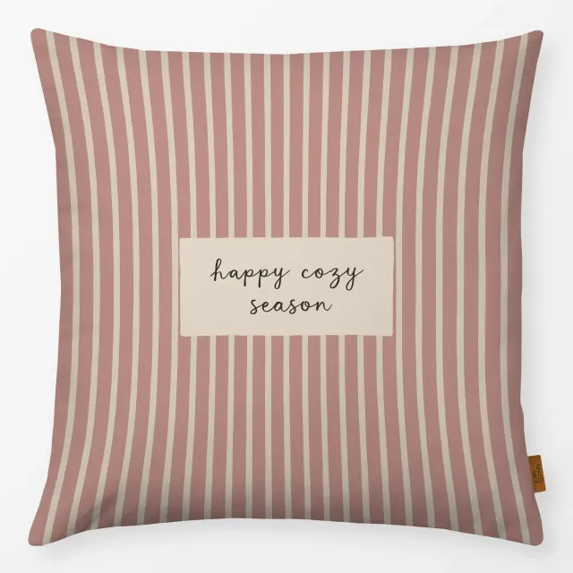 Kissen Happy Cozy Season rosa