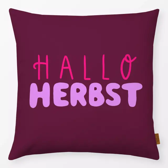 Kissen Hallo Herbst pink