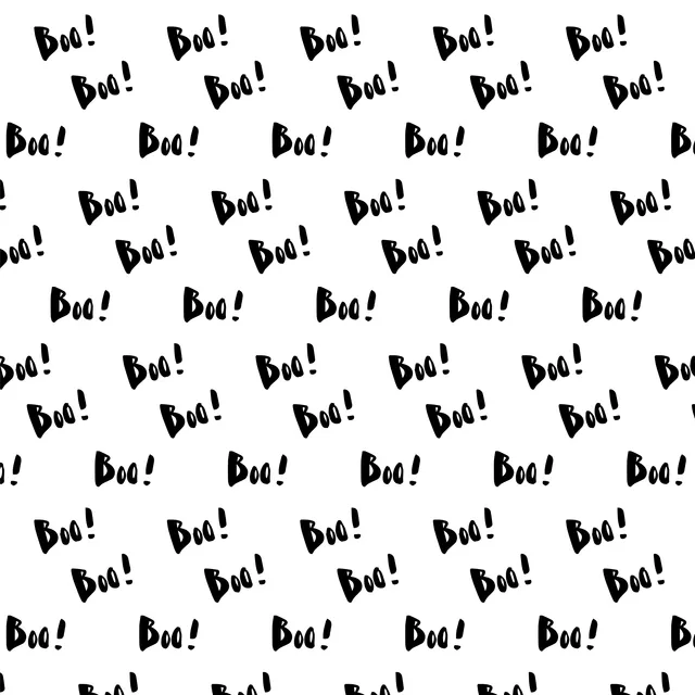 Bankauflage Boo! Halloween Lettering