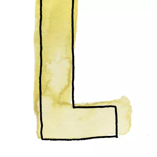 Servietten L Buchstabe zitronengelb