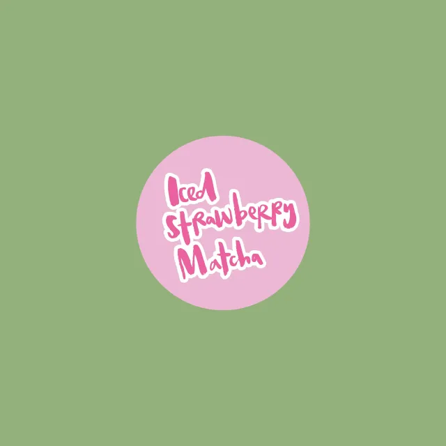 Tischset Iced Strawberry Matcha