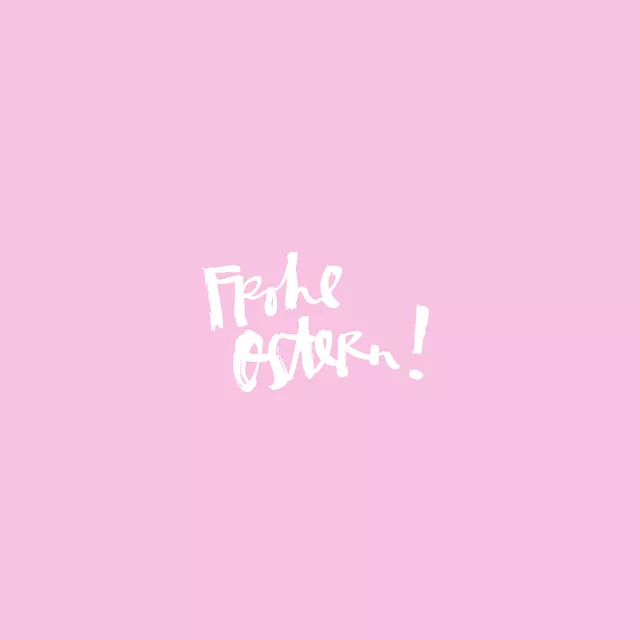 Tischläufer Frohe Ostern Rosa Lettering