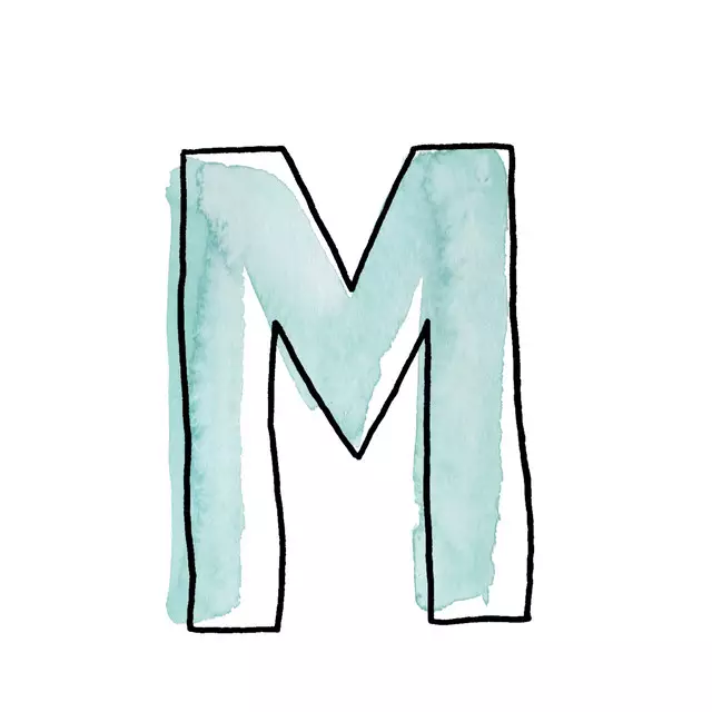 Servietten M Buchstabe minze