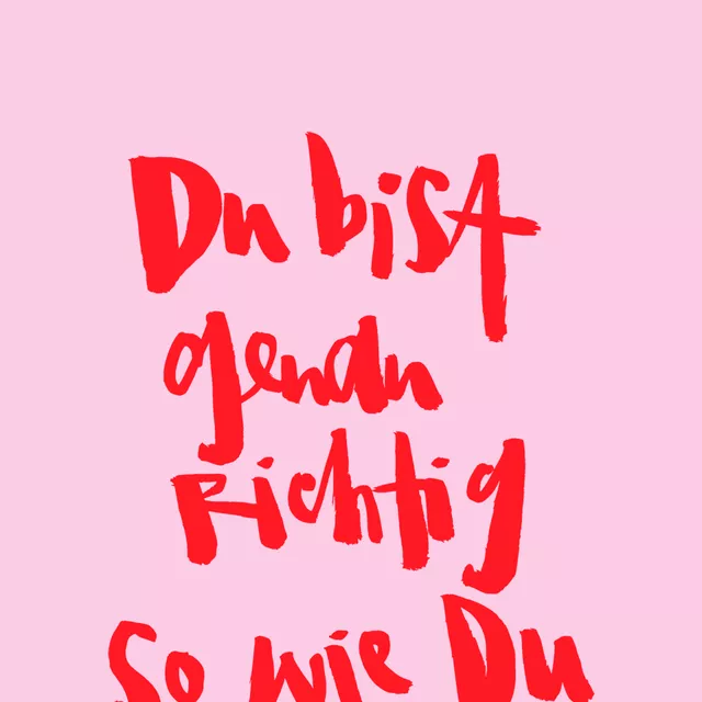 Bettwäsche Du Bist Richtig rosa rot