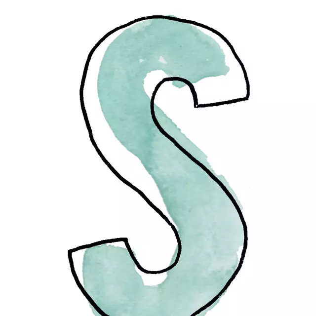 Tischset S Buchstabe mint