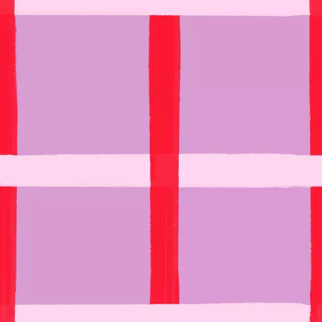 Tischläufer Grid rosa-rot-lilac