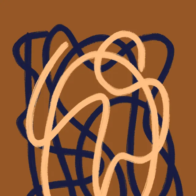 Kissen Swirl braun