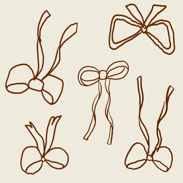CANCEL Holiday Bows Beige and Red