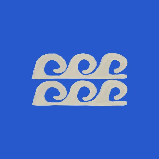 Kissen Retro Swirl Waves
