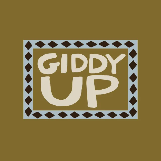 Kissen Giddy Up Typography