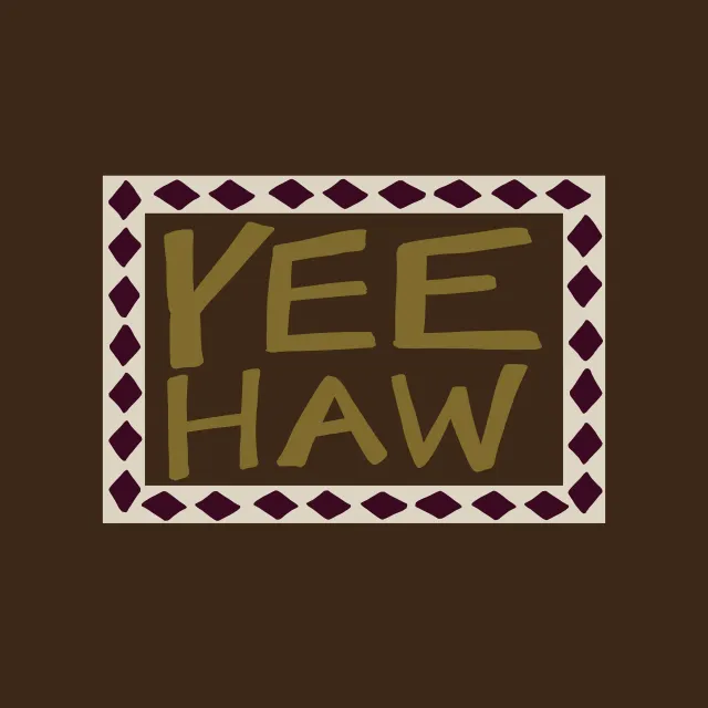 Kissen Yeehaw Typography
