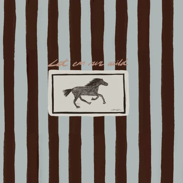 Kissen Let 'em Run Wild Striped Horse