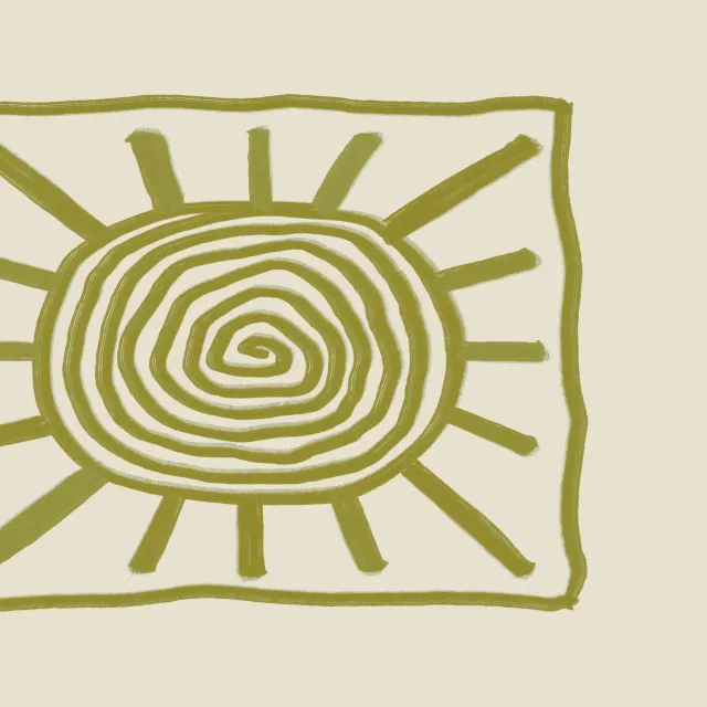 Kissen Abstract Swirl Sun