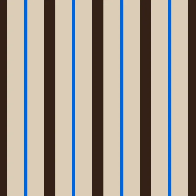 Bettwäsche Electric Blue and Mocha Stripe