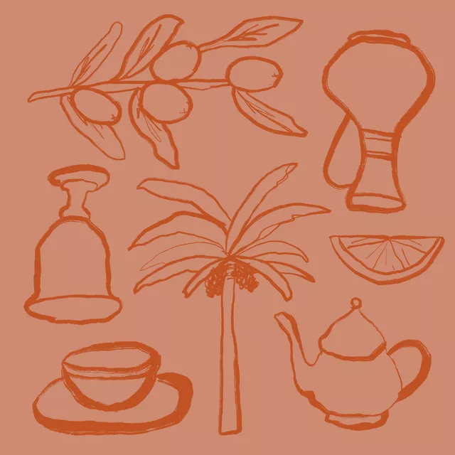Kissen Boho Pink Moroccan Nights