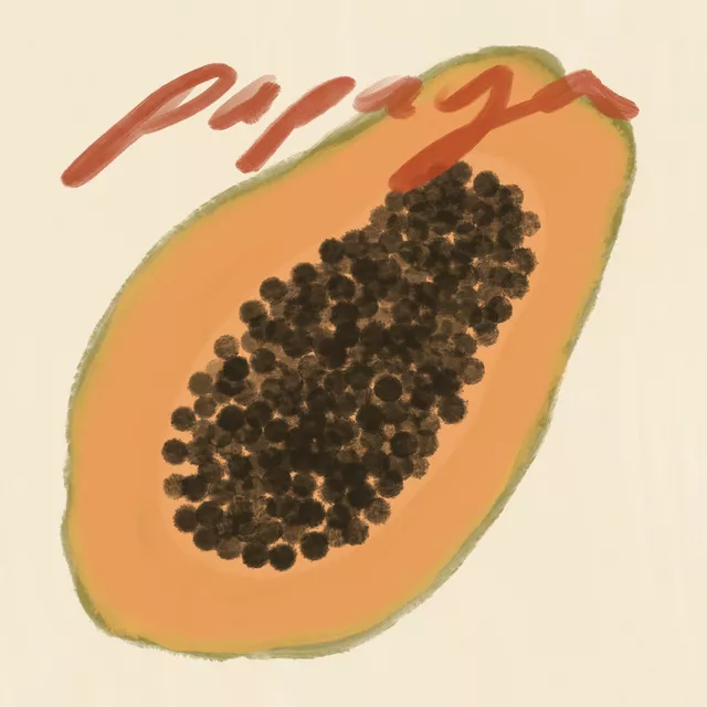 Kissen Papaya