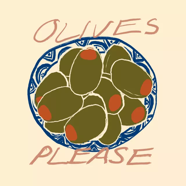 Servietten Olives Please