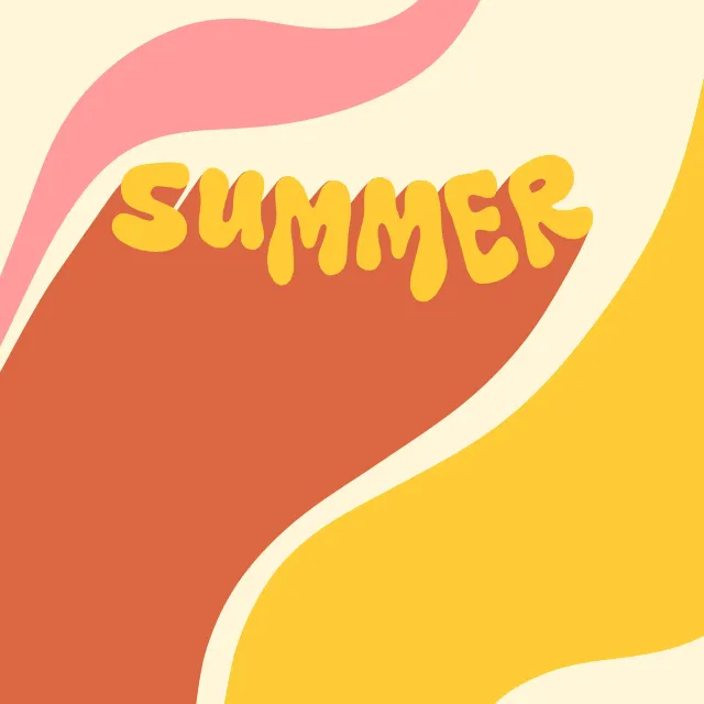 Tischset Retro Summer Typography