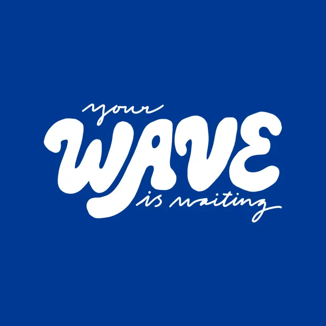 Kissen Your Wave Is Waiting blue
