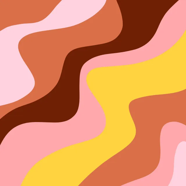 Bodenkissen Retro Wavy Summer Pattern