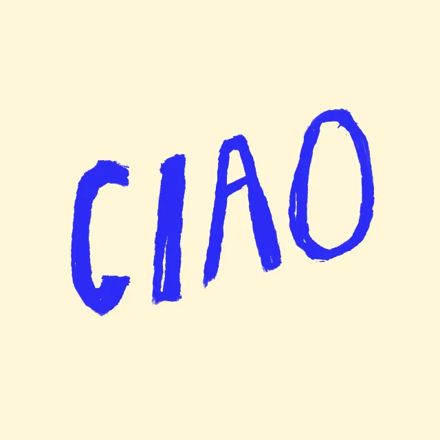 Tischset Ciao Typography