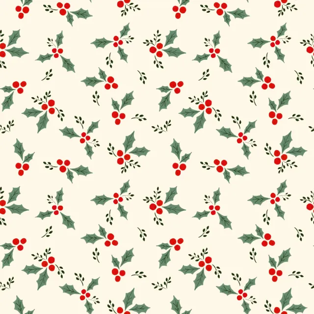 Sitzkissen Cute Holly Pattern