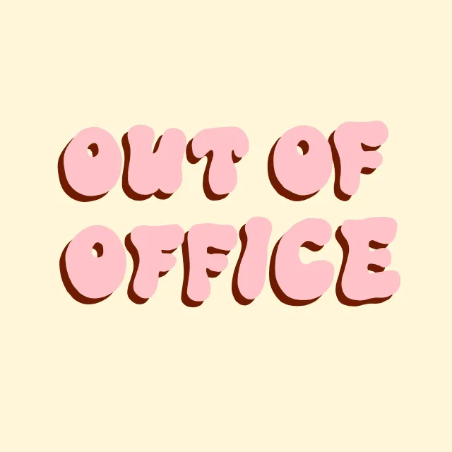 Kissen Out Of Office Typography