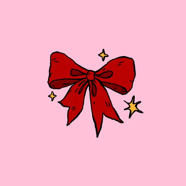 Servietten Red Christmas Ribbon