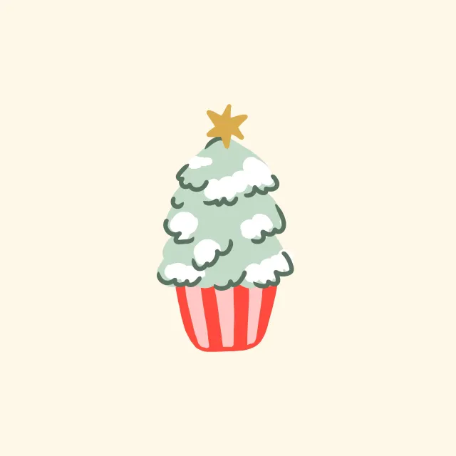 Kissen Christmas Tree CupCake