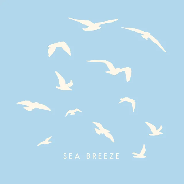 Kissen Sea Breeze With Flying Birds