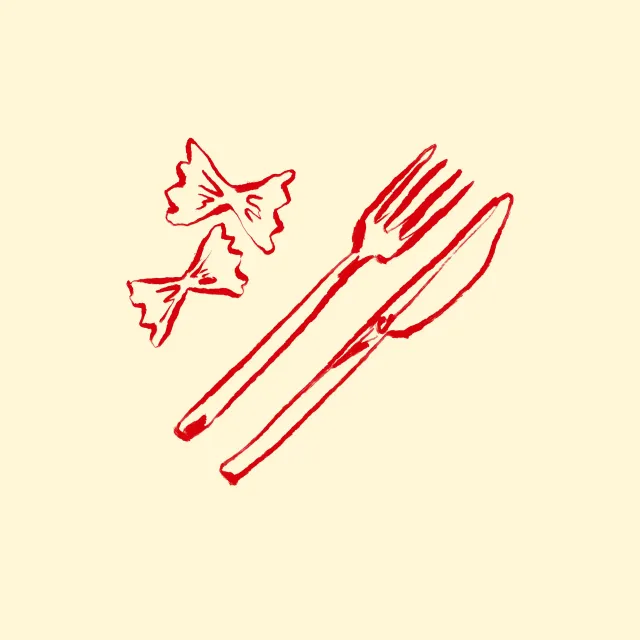 Tischset Italian Aperitivo Cutlery Red