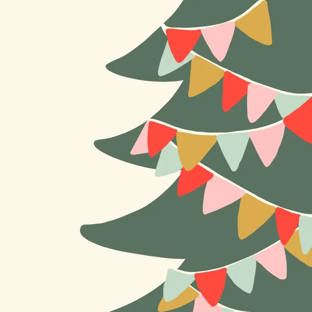 Bettwäsche Christmas Tree With Flags