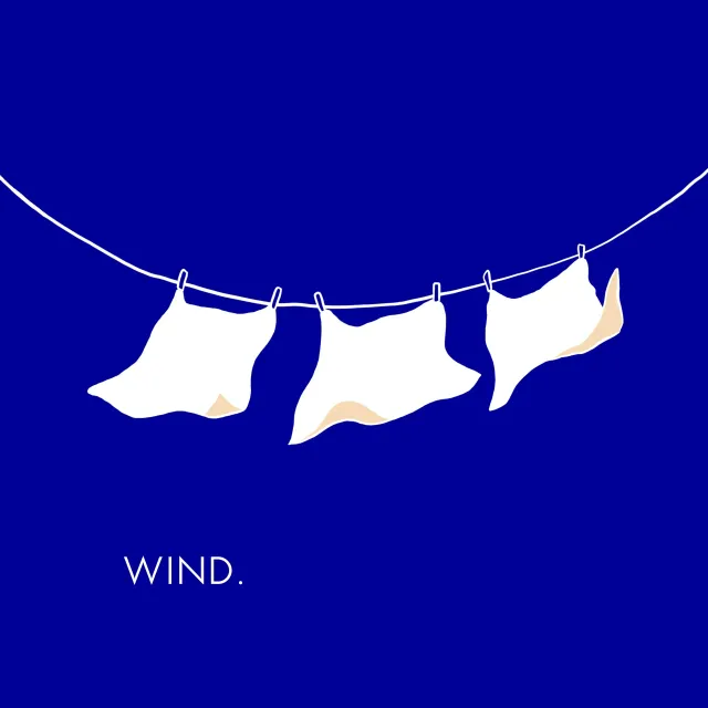 Sitzkissen Santorini Windy Laundry Line