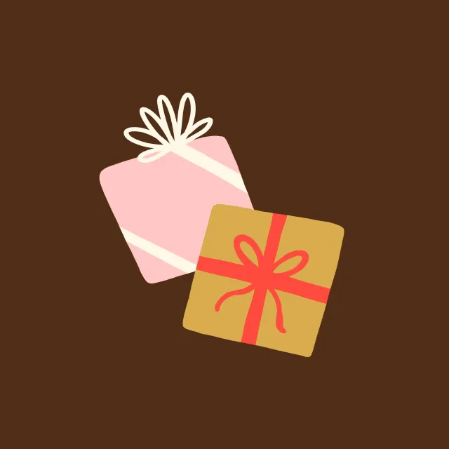 Tischset Christmas Gifts On Brown