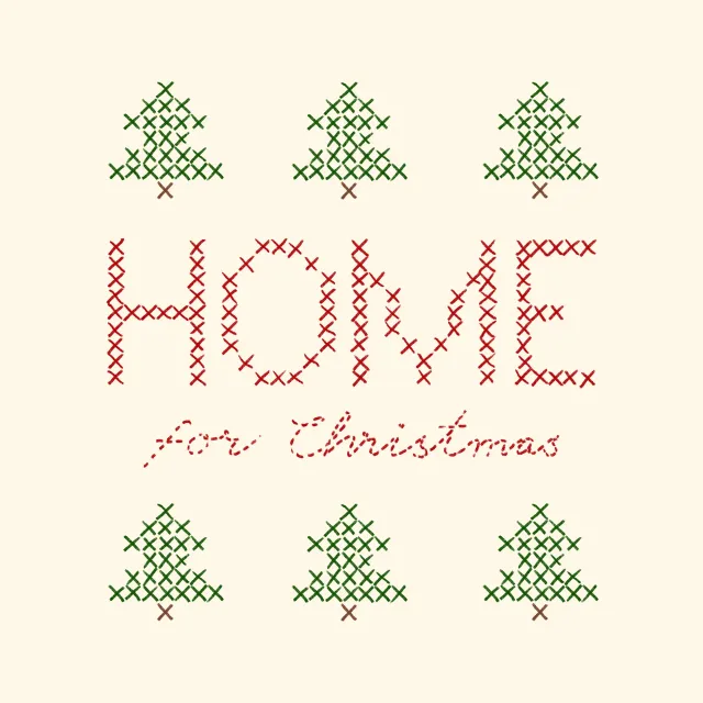 Bettwäsche Home For Christmas Emboridery