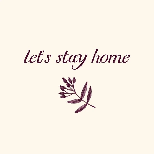 Tischläufer Let's Stay Home