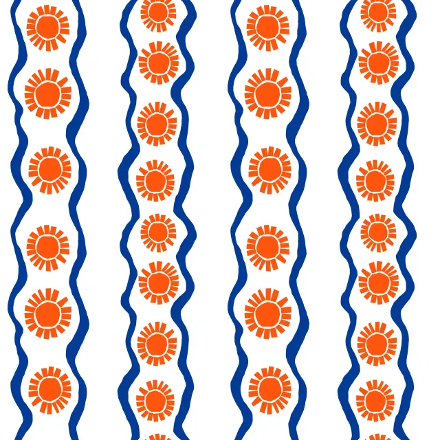 Kissen Abstract Sun & Waves