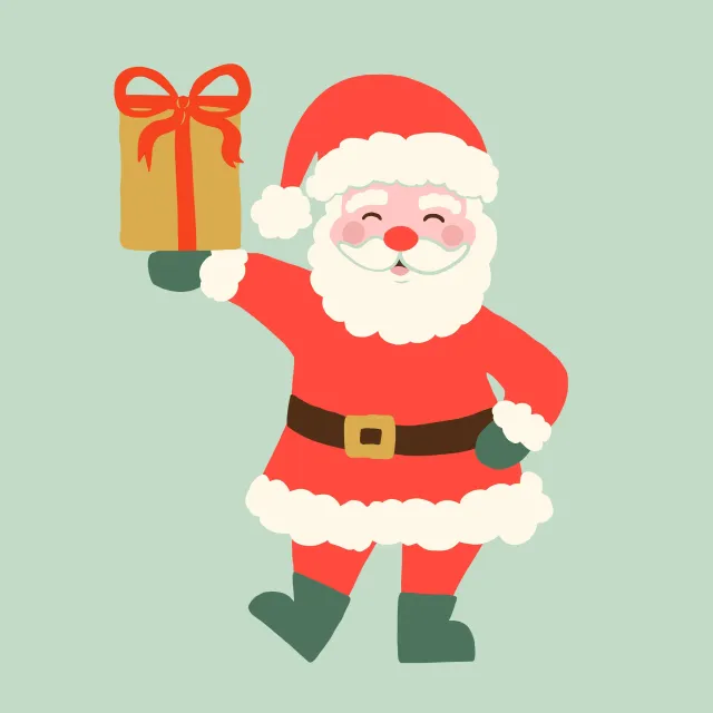 Kissen Santa Claus with Gift